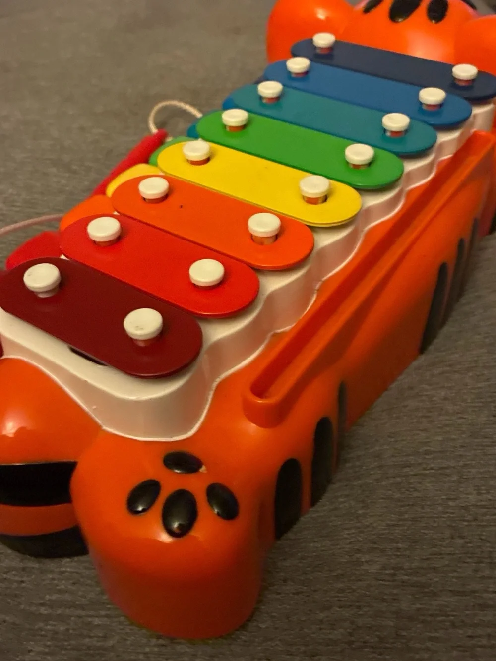 Kids Rainbow Xylophone Toy - Orange Tiger Design